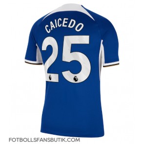 Chelsea Moises Caicedo #25 Replika Hemmatröja 2023-24 Kortärmad